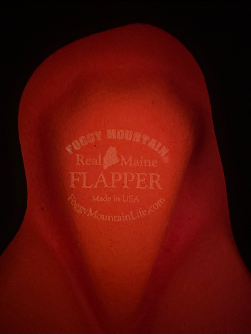 Foggy Mountain Maine Blaze Orange Western Cowboy Hunting Flapper Hat 100% Wool M - Picture 2 of 9
